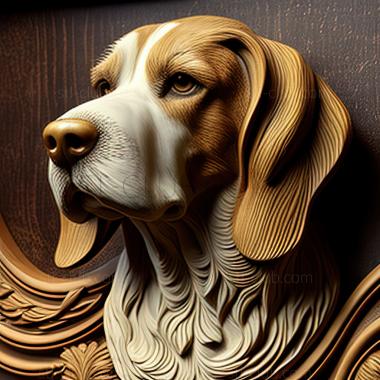 3D model st English Foxhound dog (STL)